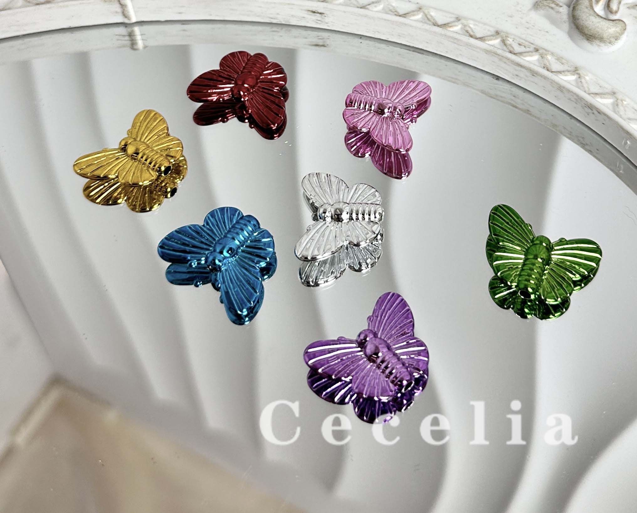 Acrylic Beads Pen Beads for DIY Pen or DIY Phone Chain Key Chain Bracelet Necklace Butterfly Beads #AB1208#