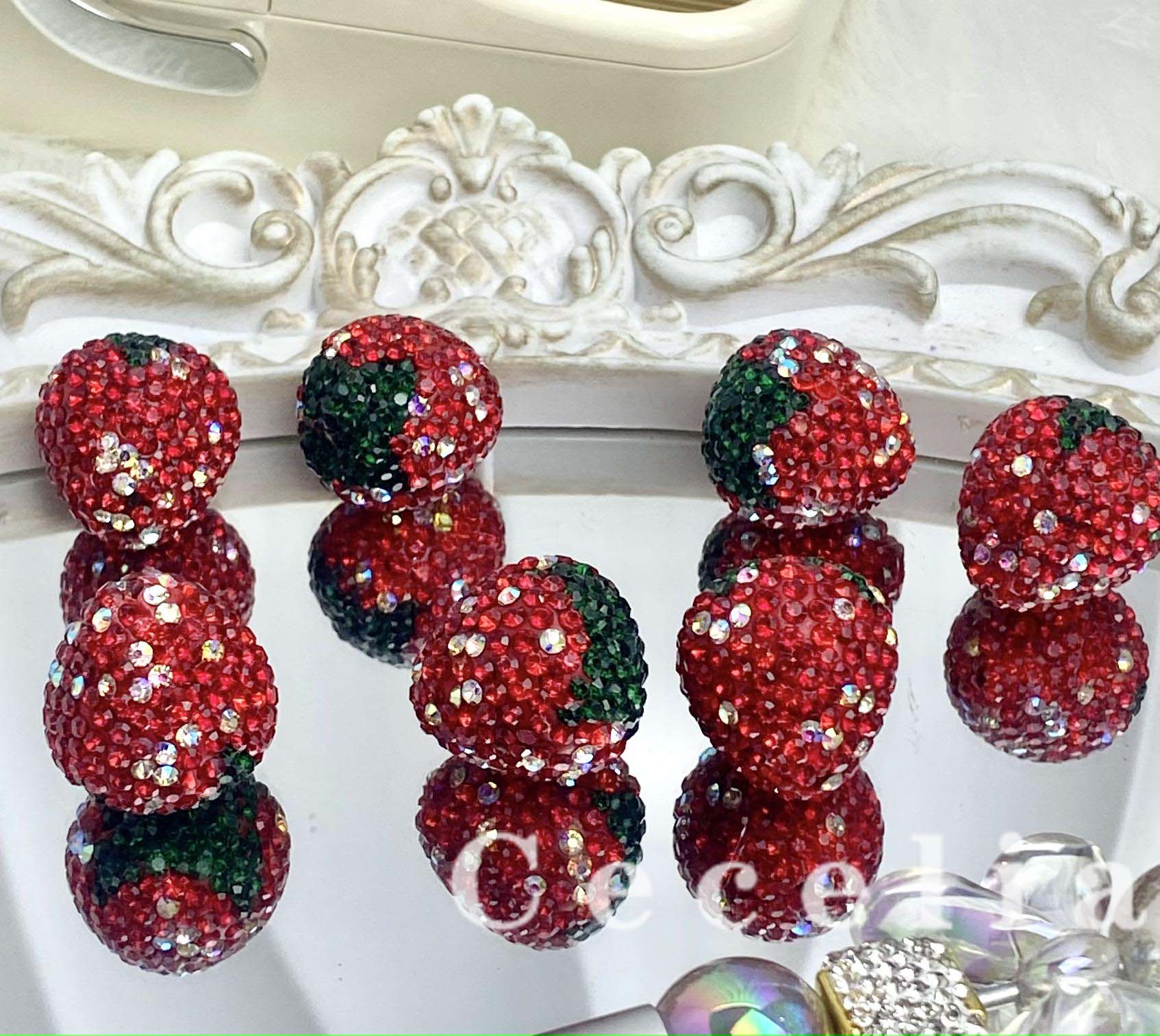 Rhinestone Beads for DIY Pen or DIY Phone Chain Key Chain Bracelet Necklace test #RB1641#