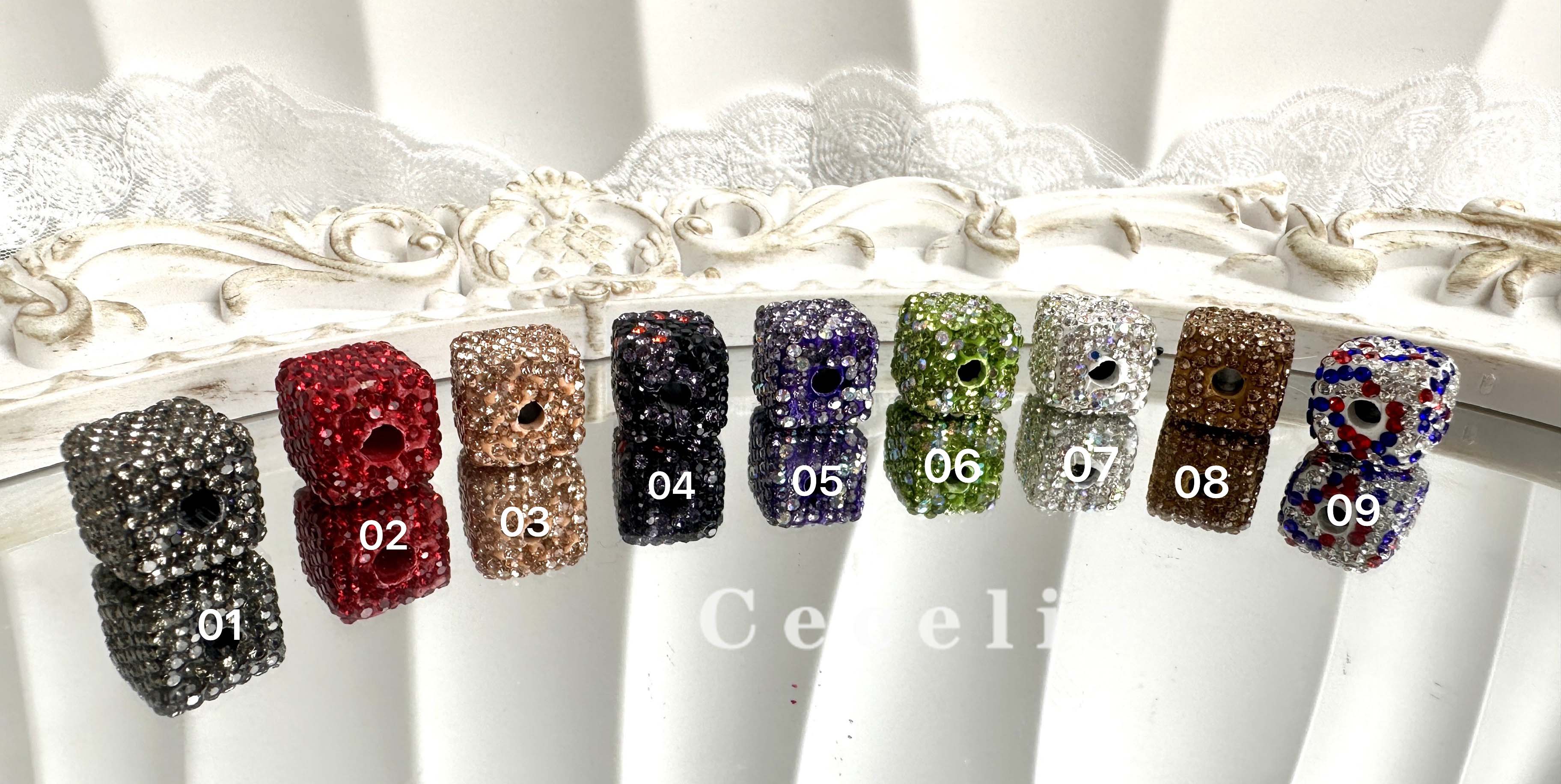 Rhinestone Beads for DIY Pen or DIY Phone Chain Key Chain Bracelet Necklace#RB1611#