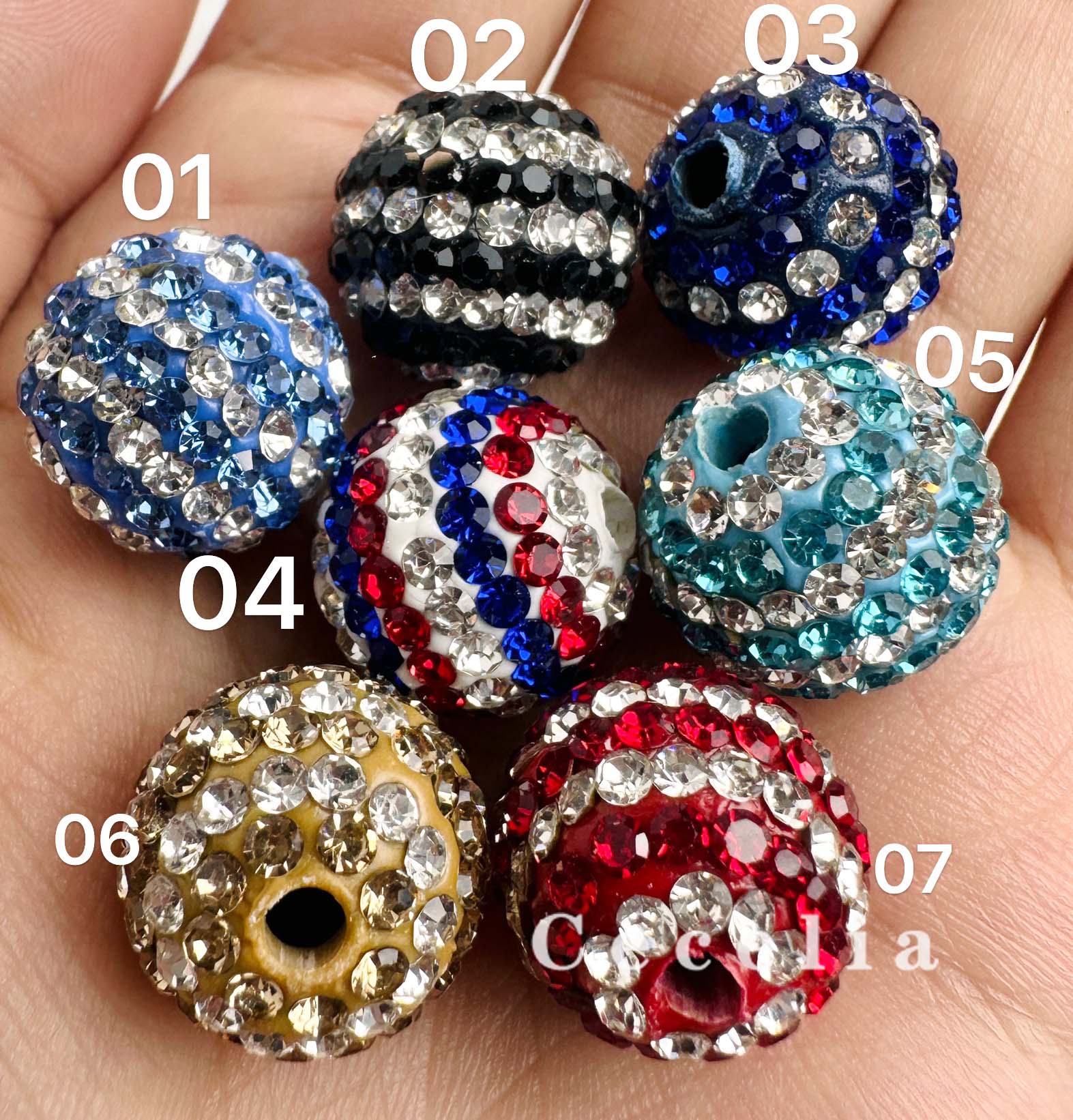 Rhinestone Beads for DIY Pen or DIY Phone Chain Key Chain Bracelet Necklace#RB1650#